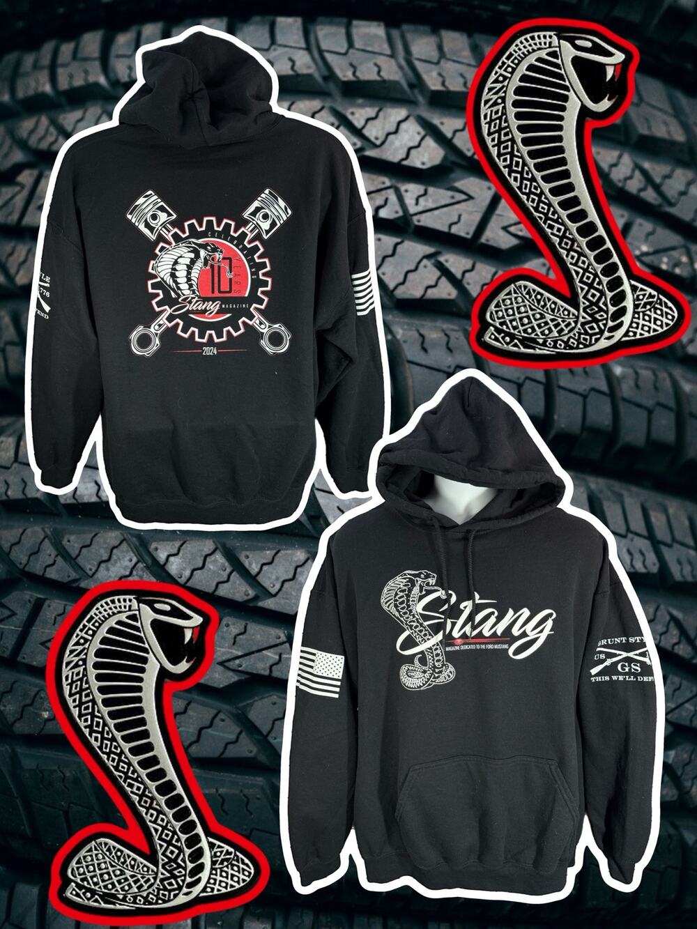 Grunt Style Black Hoodie Size XL Shelby Mustang Collab